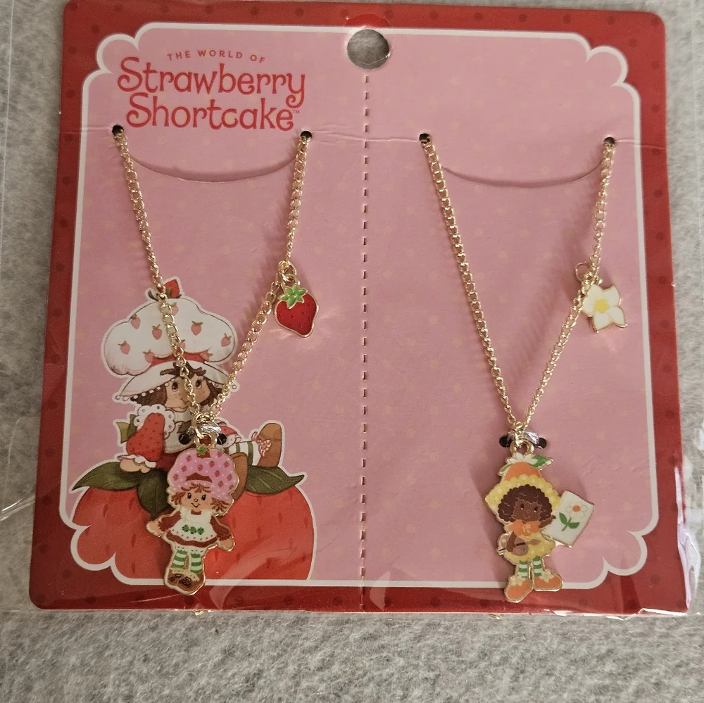 Strawberry Short Cake  Necklace Set Of 2